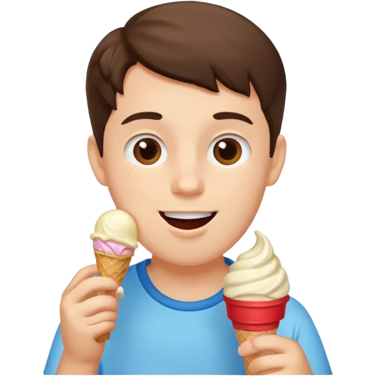 Do David young eating ice cream emoji