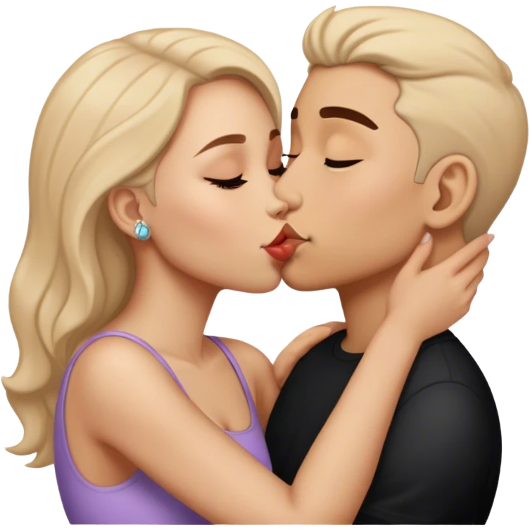 Kissing my girlfriend  emoji