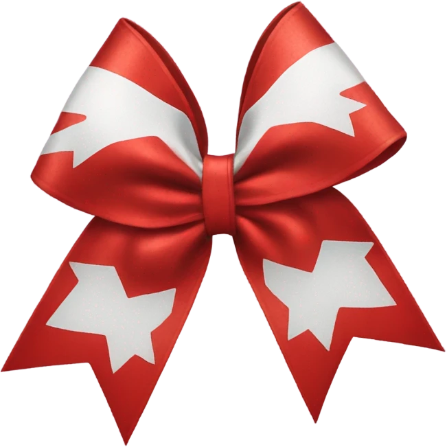 red cheerleading bow emoji