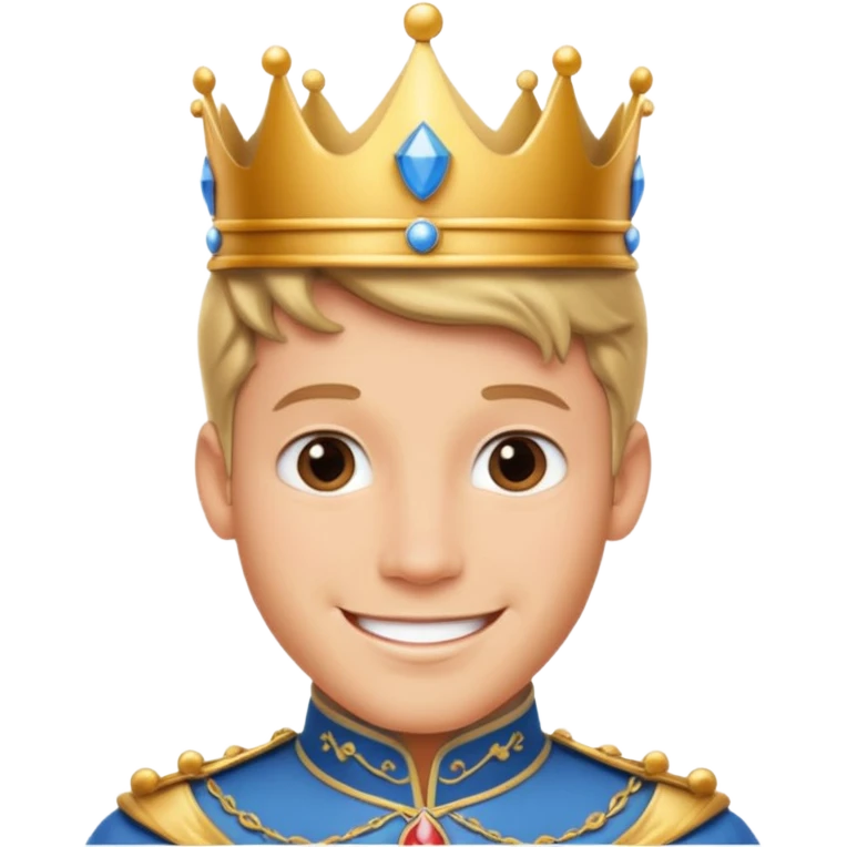 Prince Charming from Disney with crown emoji