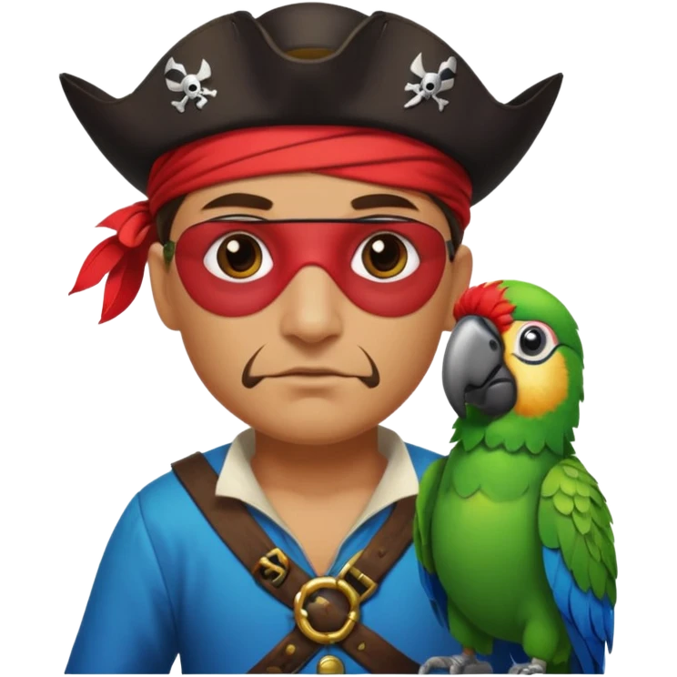 pirate and parrot emoji
