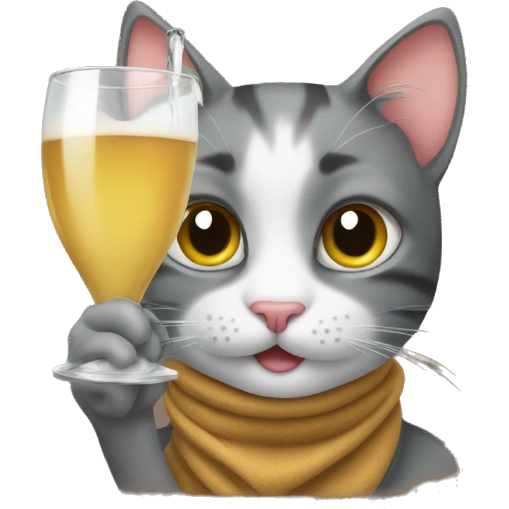 cat drinking  emoji