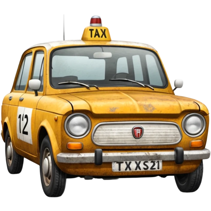 fiat 125p taxi emoji