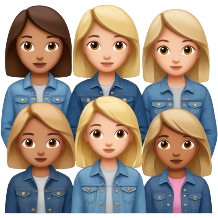 girls in jean jackets emoji