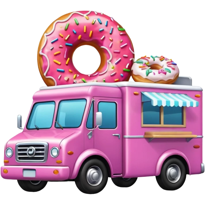 extravagant donut truck emoji