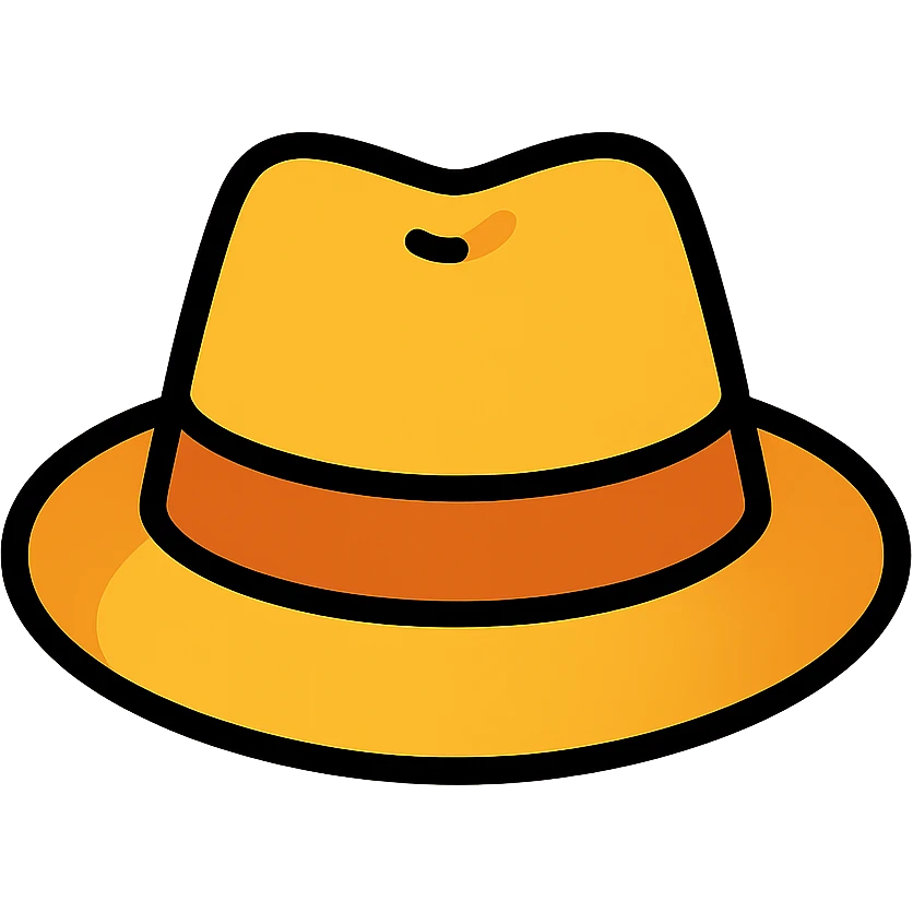 A gold fedora emoji emoji