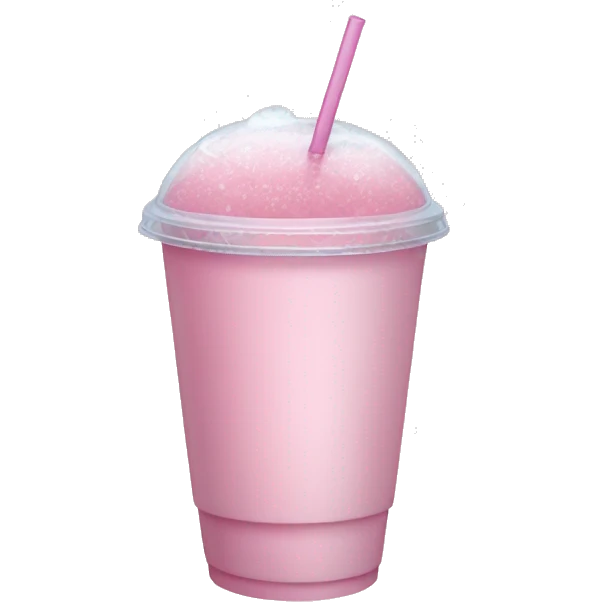light pink drink in to-go cup ice emoji