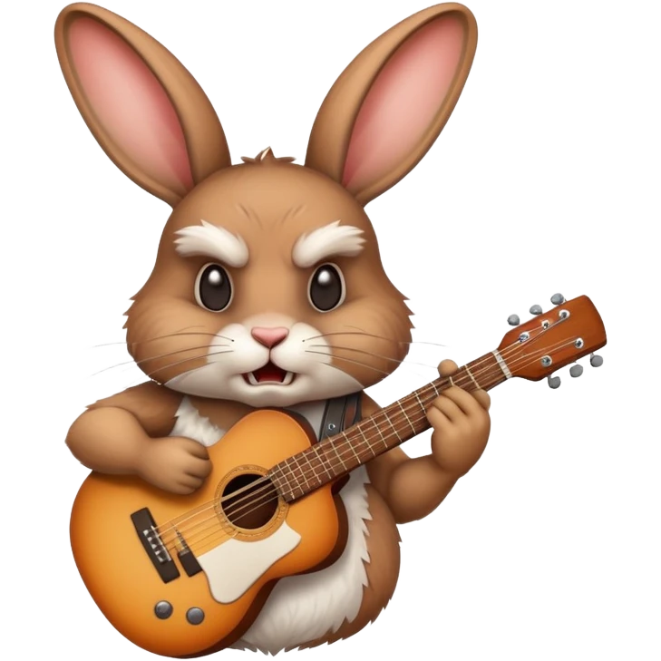 Злой кролик с гитарой  emoji