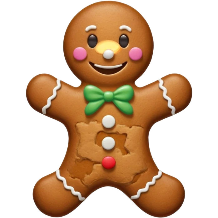 Gingerbread man emoji