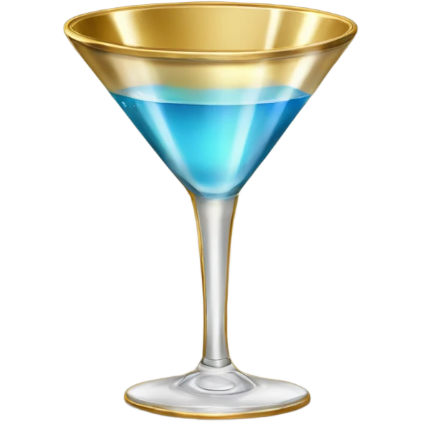 gold rimmed martini glass  emoji