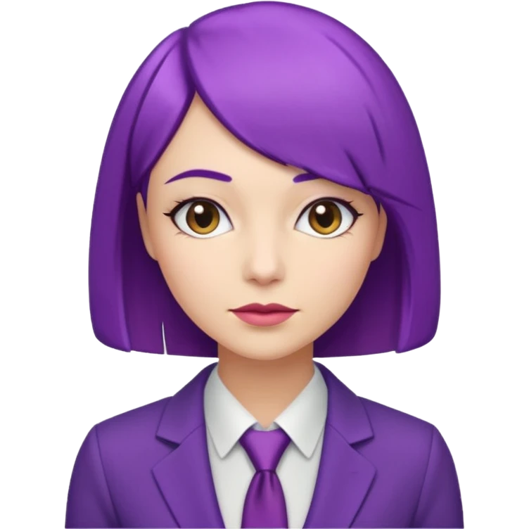 Office Lady with Purple Bob emoji