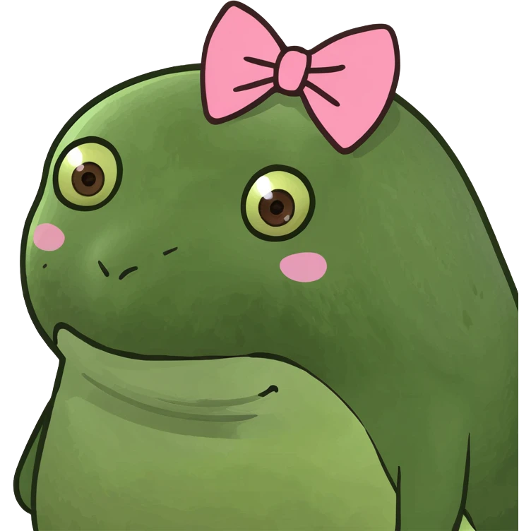 Avocado with a cute pink bow on the head emoji