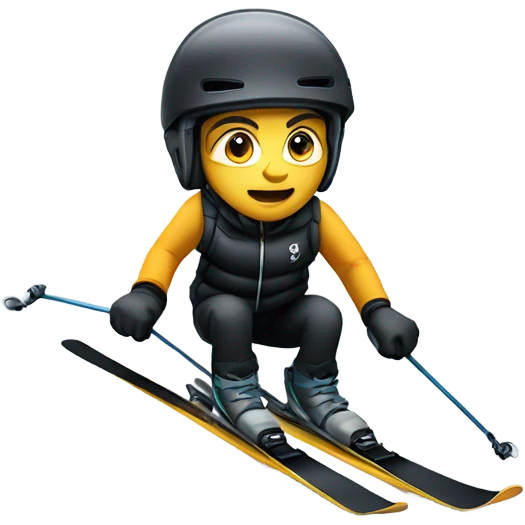 Skiing a double black scared  emoji