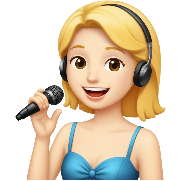 musical character singing happily emoji