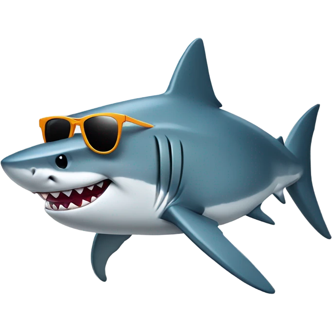 Shark with sunglasses  emoji