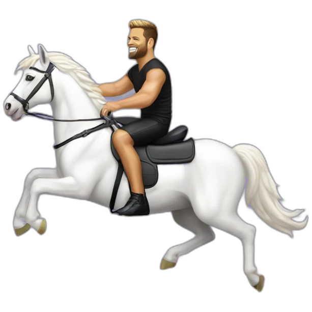 Ricky-Martin-Rides-Rainbow-WhiteUnicorn emoji