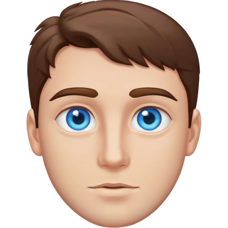 man blue eyes and brown hair  emoji