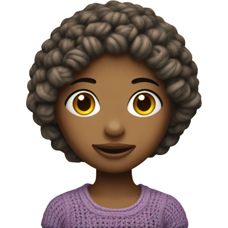 girl with a crochet emoji
