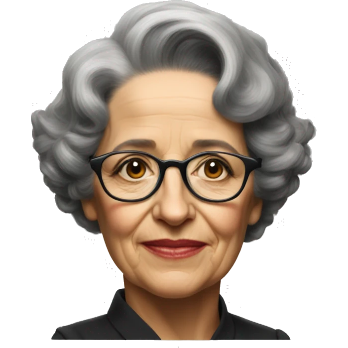 portrait of hannah arendt without glasses emoji