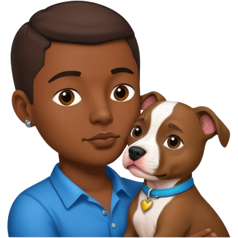 Gay Mexican kissing a puppy putbull emoji