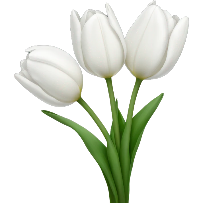 white tulips emoji