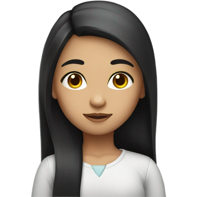 Girl with long straight dark hair emoji