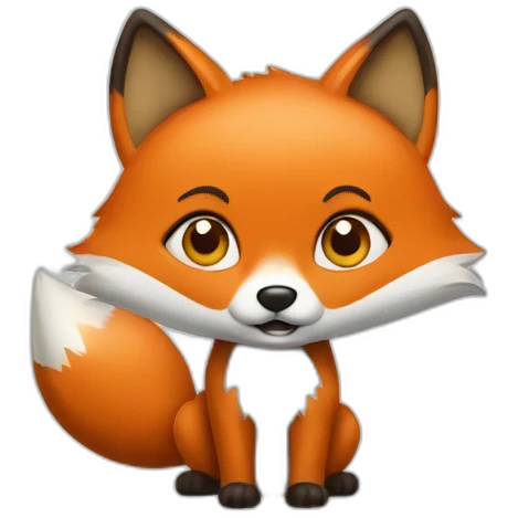 fox in cartoon box emoji