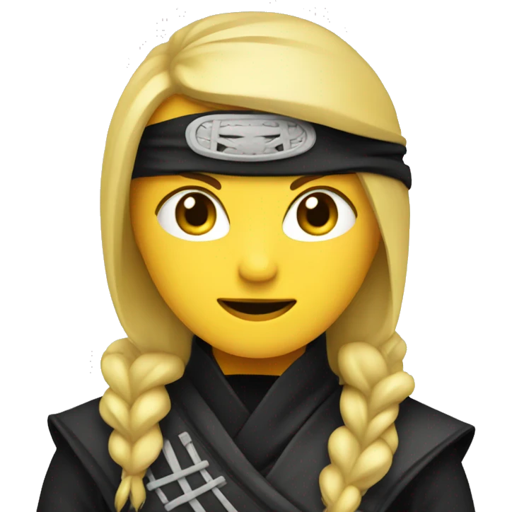 Blonde woman in ninja costume  emoji