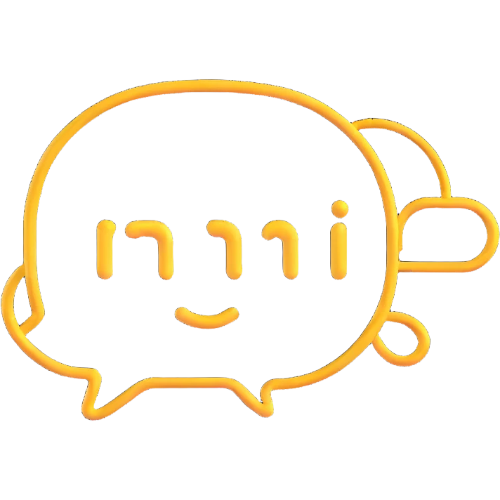 AI emoji, chat bubble with circuit lines, modern style emoji