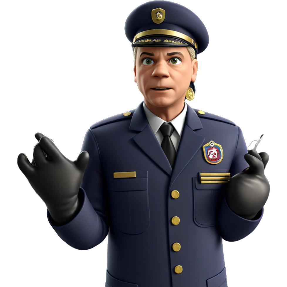 boy in uniform with gloves emoji