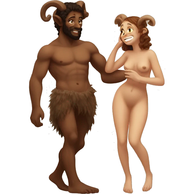 satyr man holding satyr woman emoji