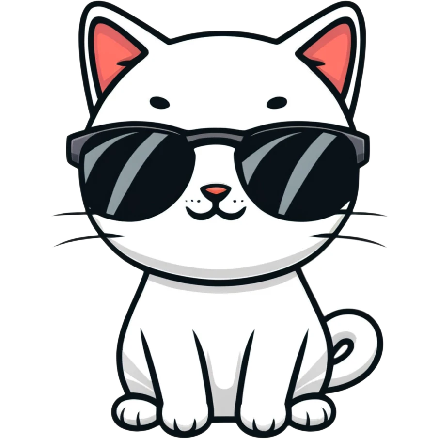 Cat with sunglasses emoji