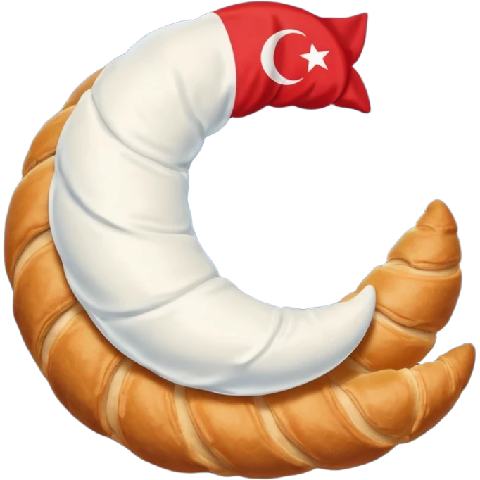 Drapeau de la turquie en couleur bleu emoji