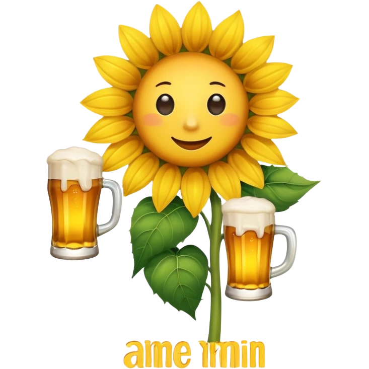 Girasol con chela emoji