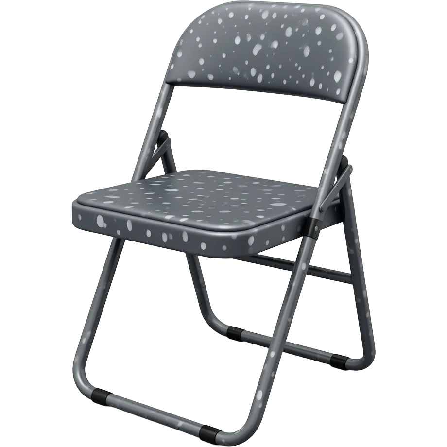 Frosted drip black folding chair emoji