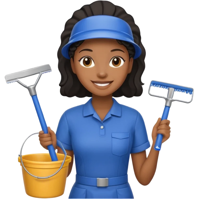 Window Cleaner  black woman emoji