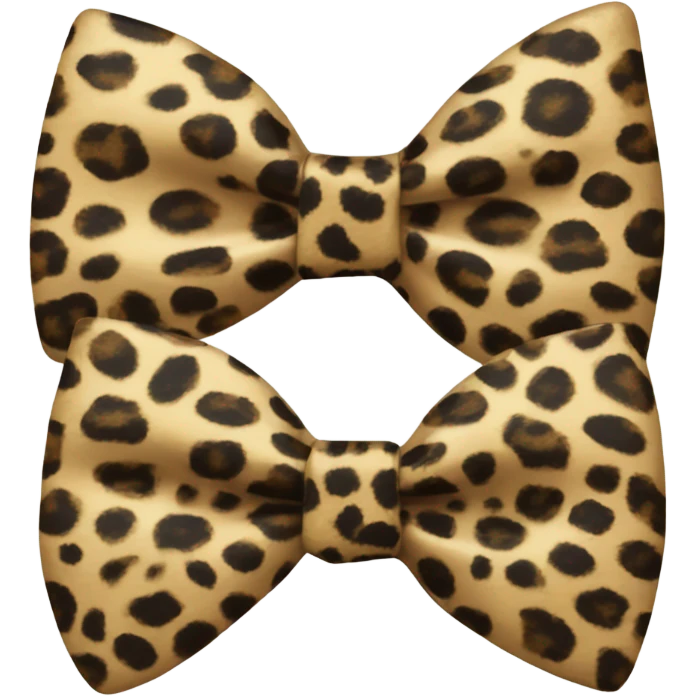 Leopard print bow￼ emoji