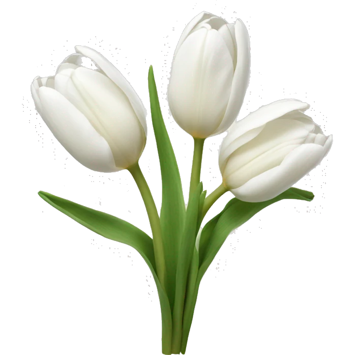 White tulips emoji