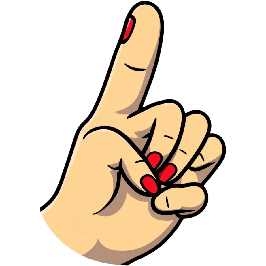 Cute Korean finger heart gesture, hand making a small heart with thumb and index finger emoji