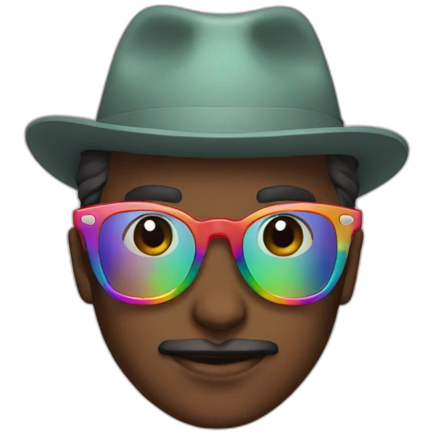 rainbow glasses emoji