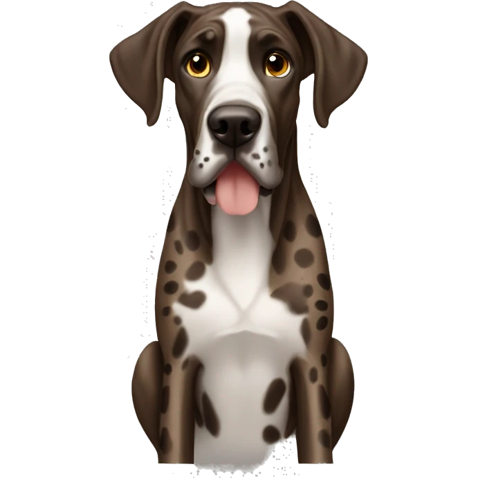 Brown spotted Great Dane emoji