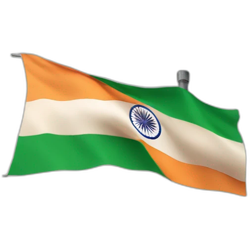 india flag on pole emoji