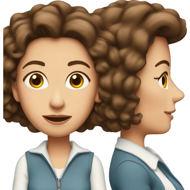 Judy Geller with brown hair emoji