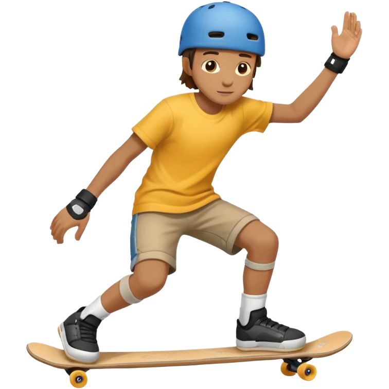 Knee pad street skateboarder emoji