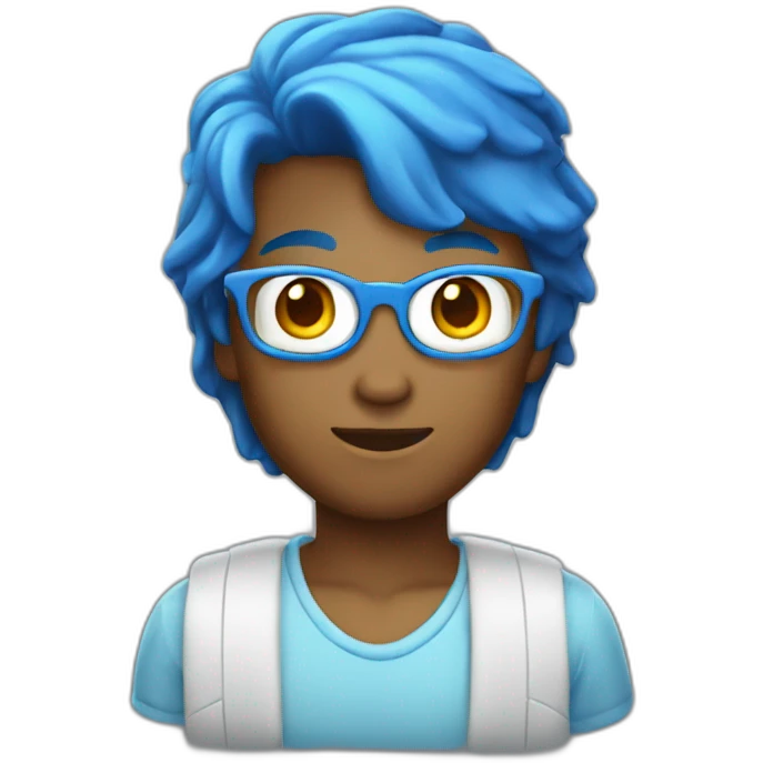 Chibre bleu soda emoji