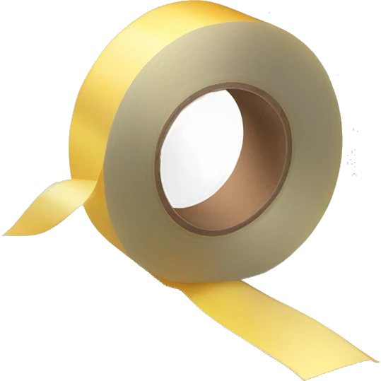 transparent and glossy adhesive tape roll emoji