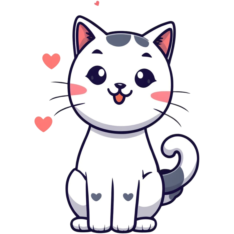 Cat blowing kisses emoji