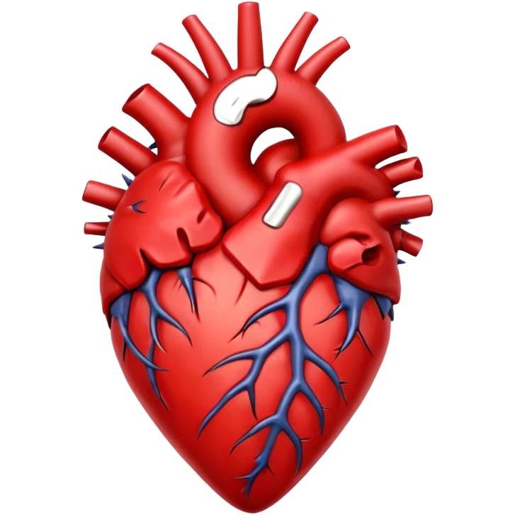 Anatomical heart with lots of spikes emoji