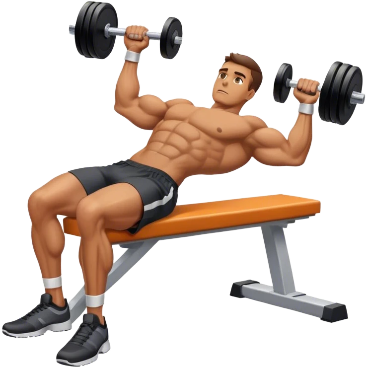 guy lying dumbbell flyes emoji