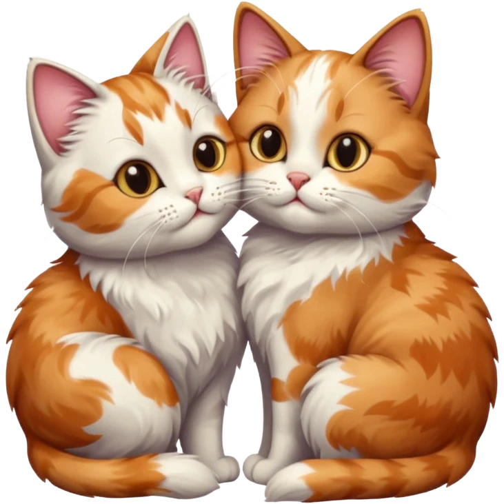cat kisses cat emoji
